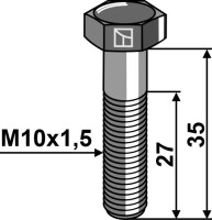 Sechskantschraube M10x1,5x35 ohne Mutter 2