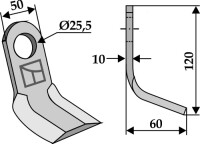 Y-Messer 120x50mm 2