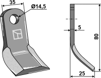 Y-Messer 80x35mm 2