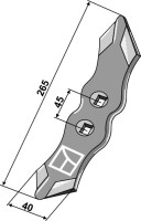 Wechselschar für Weinbau 265mm 2