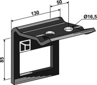 Halter für Zinken 90x13 mit gallery 13_2nd