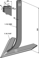 Stiel mit Schar 260mm 2