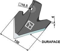 Hackschar 150mm - DURAFACE 2
