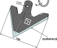 Hackschar 180mm - DURAFACE 2
