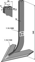 Stiel mit Schar 160mm 2