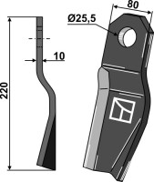 Gedrehtes Messer 220x80mm - rech gallery 16_2nd