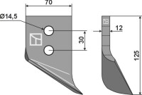 Messer für Grabenfräse - links 2