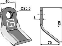Y-Messer 120x60mm 2