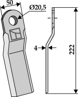 Messer 222x50mm 2