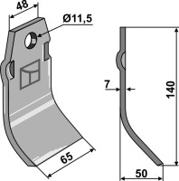 Klinge 140x65mm 2