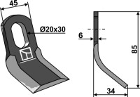 Y-Messer 85x45mm