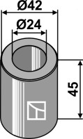 Pressbuchse 45xØ24xØ42 2