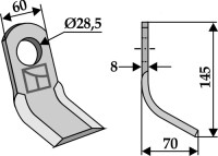 Y-Messer 145x60mm 2