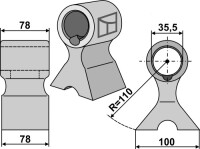 Hammerschlegel 78x78mm 2