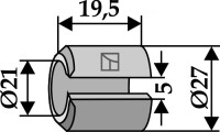 Spannbuchse 19,5xØ21xØ27 2