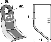 Y-Messer141x60mm