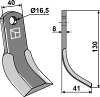 Y-Messer 130x40mm 2