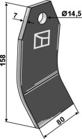 Messer 158x80mm 2