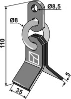 Y-Messer mit Kette 2
