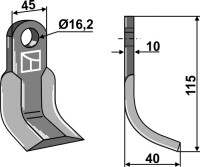Y-Messer 115x45mm 2