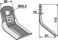 Y-Messer 115x50mm 2