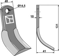 Y-Messer 135x40mm 2