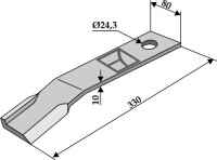 Mähermesser 330mm - links 2