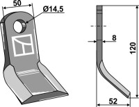 Y-Messer 120x50mm 2