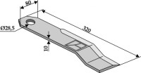 Mulchmesser 320x80mm - links 2