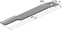 Mähermesser 710mm - rechts 2