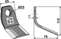 Y-Messer 115x65mm 2