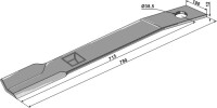 Mähermesser 780mm - links 2