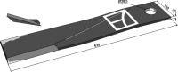 Mähermesser 630mm - links 2