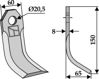 Y-Messer 150x60mm 2