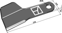 Mähermesser 330mm, rechts 2