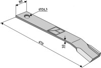 Mähermesser 470mm - rechts 2