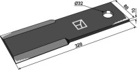 Mähermesser 320mm 2