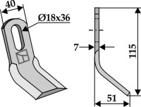 Y-Messer 115x40mm 2