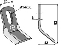 Y-Messer 82x40mm 2