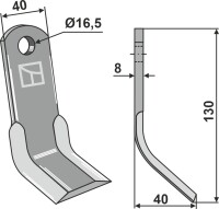 Y-Messer 130x40mm 2