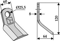 Y-Messer 120x60mm 2