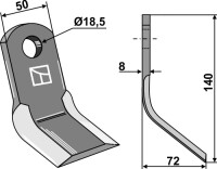 Y-Messer 140x50mm 2