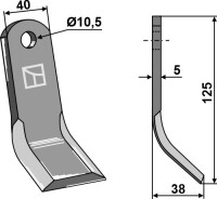 Y-Messer 125x40mm 2