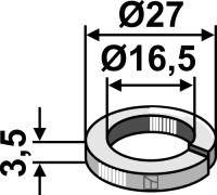 Scheibe Ø27x3,5xØ16,5 2