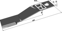 Mähermesser 490mm - links 2