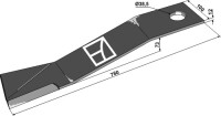 Mähermesser 760mm - links 2