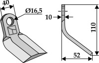 Y-Messer 110x40mm 2