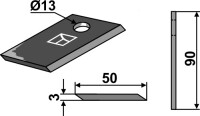 Rotorklinge 90x50mm 2