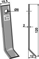 Y-Messer 120x18,5mm 2