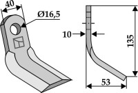Y-Messer 135x40mm 2